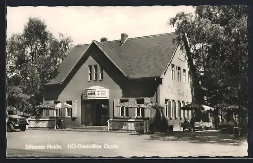 AK Oppin /Dübener Heide, HO-Gaststätte