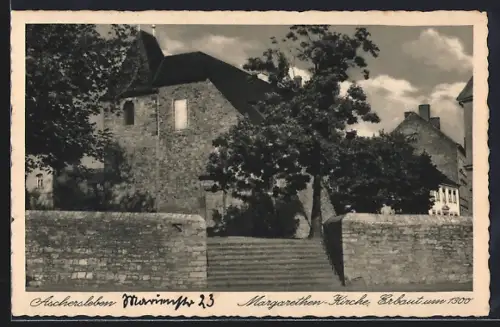 AK Aschersleben, Margarethen-Kirche, erbaut um 1300