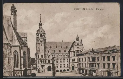AK Cöthen i. Anh., Rathaus