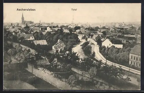 AK Aschersleben, Totalansicht der Stadt