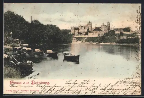 AK Bernburg, Schloss, Saale, Boote