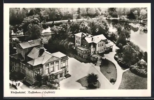 AK Wolfenbüttel, Gaststätte Kaffeehaus, Bes. Walter Heinemann, Luftbild