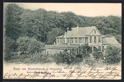 AK Wolfenbüttel, Gasthaus Antoinettenruh, Besitzer Emil Beilicke