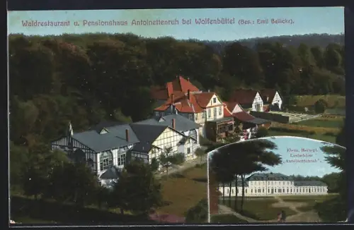 AK Wolfenbüttel, Waldrestaurant und Pensionshaus Antoinettenruh, Inh. Emil Beilicke