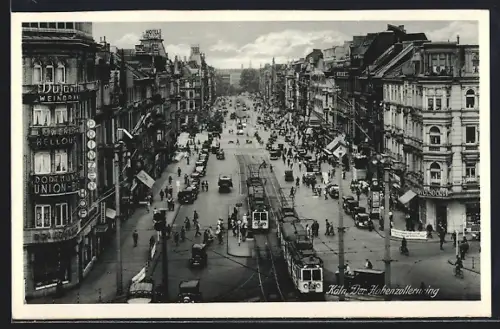 AK Köln-Neustadt, Hohenzollernring, Strassenbahn
