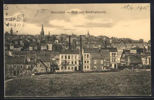 AK Remscheid, Blick von Bliedinghausen