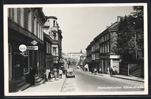 AK Wermelskirchen, Kölnerstrasse mit Geschäftshaus Prediger