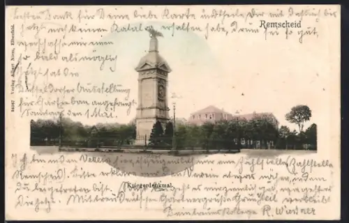 AK Remscheid, Kriegerdenkmal