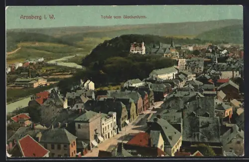 AK Arnsberg i. W., Totale vom Glockenturm