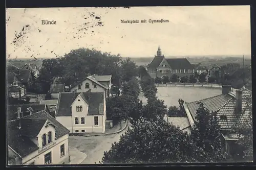 AK Bünde, Marktplatz mit Gymnasium
