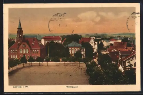 AK Bünde i. W., Marktplatz