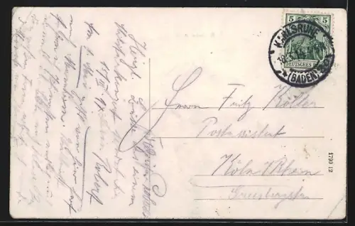 AK Karlsruhe i. B., Kaiserstrasse