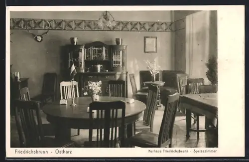 AK Friedrichsbrunn /Ostharz, Kurhaus Friedrichsbrunn, Speisezimmer
