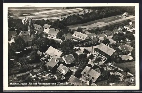 AK Friedrichsbrunn /Harz, Ortsansicht mit Kirche und Kurhaus
