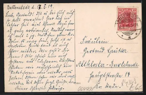 AK Ballenstedt a. H., Denkmal Albrecht des Bären