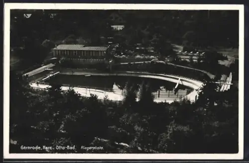 AK Gernrode /Harz, Otto-Bad vom Flugzeug aus