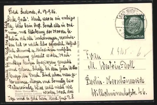 AK Gernrode /Harz, Otto-Bad vom Flugzeug aus