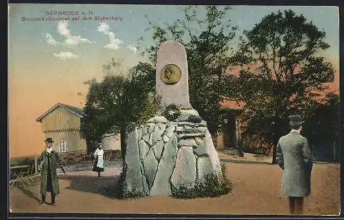 AK Gernrode a. H., Bismarck-Denkmal auf dem Stubenberg