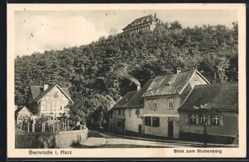 AK Gernrode i. Harz, Blick zum Stubenberg