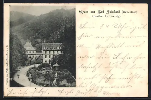 AK Bad Sulzbach /Renchthal, Kurhaus, Besitzer L. Boersig