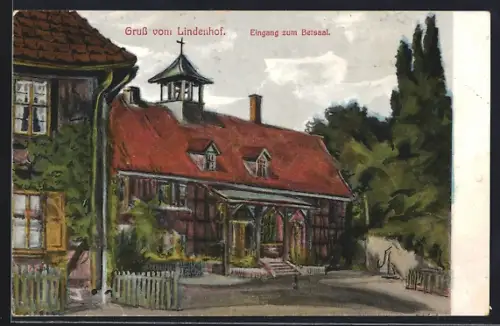 AK Neinstedt, Lindenhof, Eingang zum Betsaal