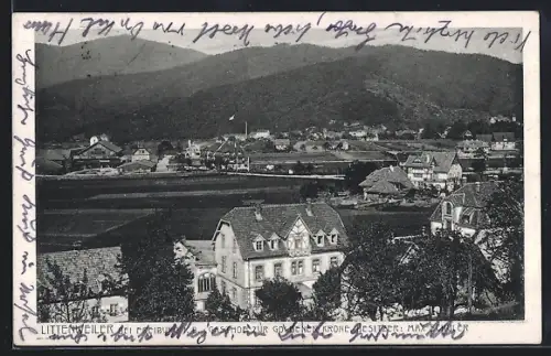 AK Littenweiler b. Freiburg, Gasthof zur goldenen Krone, Bes. Max Schuler