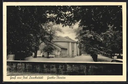 AK Bad Lauchstädt, Partie am Goethe-Theater