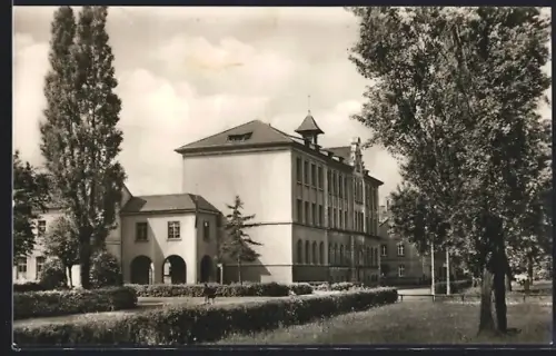 AK Naunhof /Grimma, Partie an der Schule
