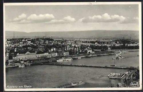 AK Koblenz am Rhein, Blick auf den Ort