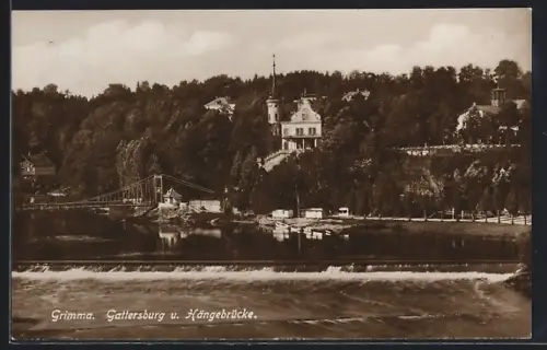 AK Grimma, Gattersburg und Hängebrücke