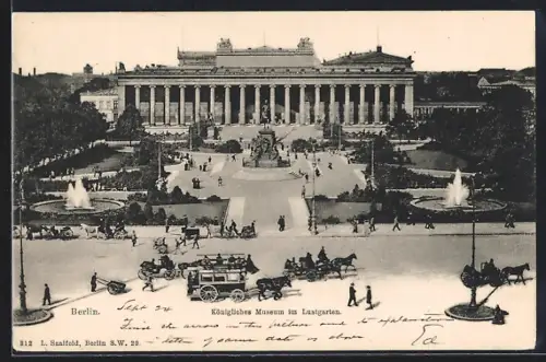 AK Berlin, Königliches Museum im Lustgarten, Kutschen
