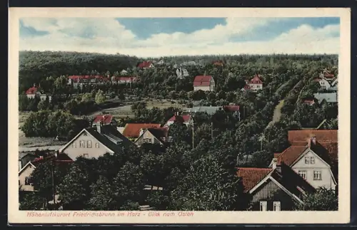 AK Friedrichsbrunn im Harz, Blick nach Osten