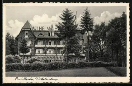 AK Bad Berka, Gesamtansicht Hotel Wilhelmsburg