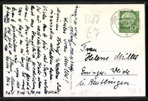 AK Vienenburg /Harz, Totalansicht des Ortes, Bahnhof