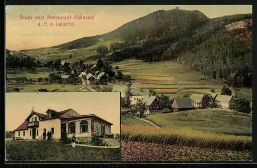 AK Jonsdorf, Restaurant Rübezahl a. F. d. Lausche, Teilansicht
