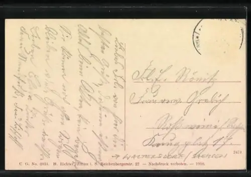 AK Jonsdorf, Restaurant Rübezahl a. F. d. Lausche, Teilansicht