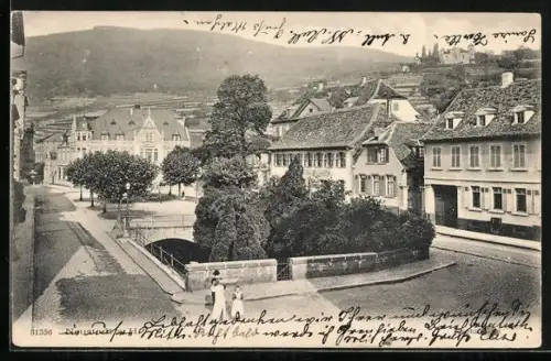AK Neustadt /Haardt, Strasse am Neptunplatz