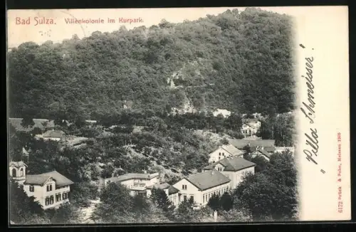 AK Bad Sulza, Villenkolonie im Kurpark