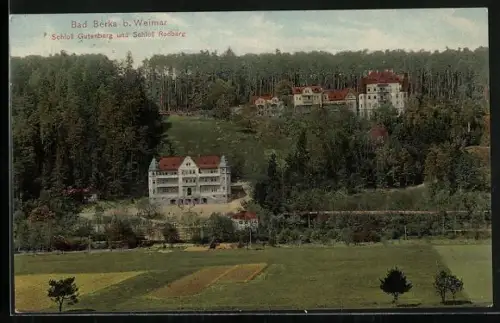AK Bad Berka b. Weimar, Schloss Gutenberg, Schloss Rodberg