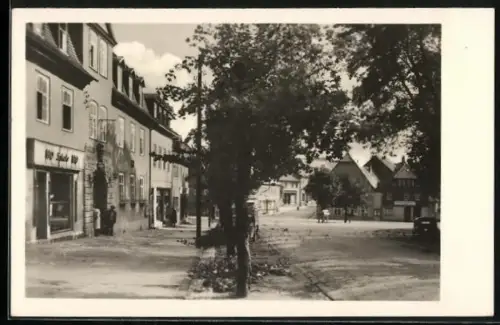 AK Blankenhain /Thür., Blick zum Markt, Gasthaus zur Krone