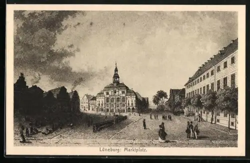 Künstler-AK Lüneburg, Marktplatz