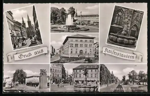 AK Kaiserslautern, Fruchthalle, Stiftskirche, Stiftsplatz, Fischerstrasse