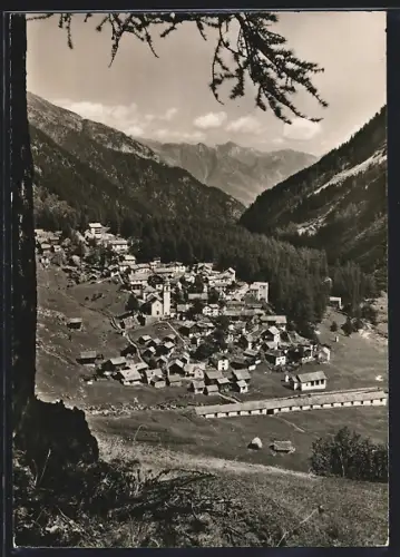 AK Bosco-Gurin, Teilansicht mit Bergen