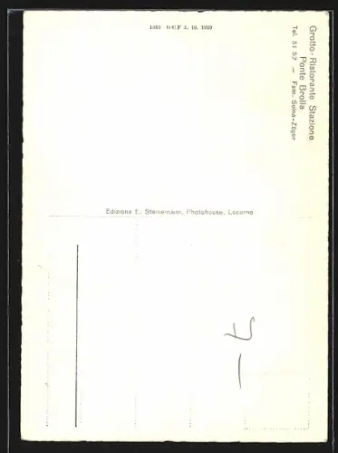 AK Ponte Brolla, Ortspartie mit Brücke
