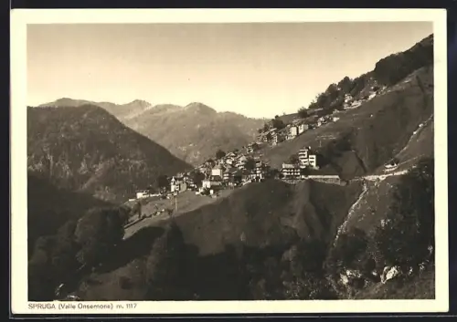 AK Spruga /Valle Onsernone, Panorama mit Bergen
