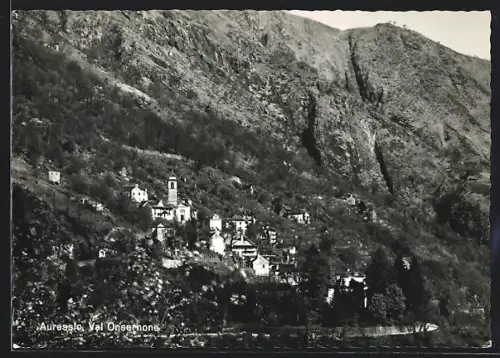 AK Auressio /Val Onsernone, Panorama mit Bergen