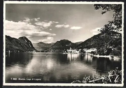 AK Brusino /Lago di Lugano, Panorama mit Bergen