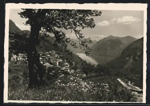 AK Brè-Paese, Panorama verso Porlezza