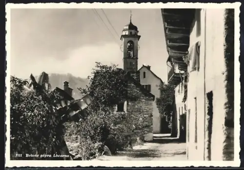 AK Brione, Ortspartie mit Kirche