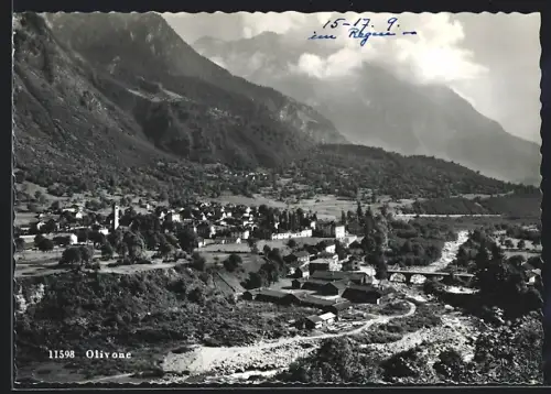 AK Olivone, Panorama mit Bergen